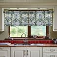thumbnail image 3 of Yayeee Kitchen Curtains Tier Set of 2 Light Filtering 57"x36" Over Sink Window Panels, Blue Blossom, 3 of 7