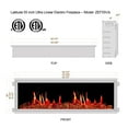 thumbnail image 2 of Litedeer Homes Latitude 55" Smart Electric Fireplace with App, Crackling Fire Sounds, Reflective Amber Glass, Black - ZEF55VA, 2 of 5
