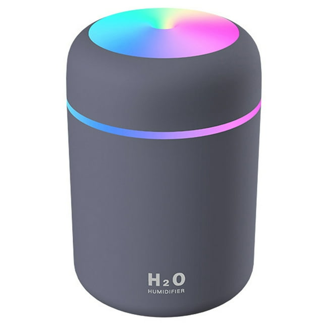 Yeacher 300mL Car Mist Humidifier Portable Colorful Night Light Quiet Auto-Shut Off 2 Mist Modes Humidifier Cool Desktop USB Powered Humidifier for Home Office Bedroom
