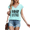 1-Blue, variant on Women's Vintage Grunge Worship Anyway Text Graphic V-Neck Sleeveless Tank Top Faith Based Worship Spiritual Christian Inspirational Faith Top