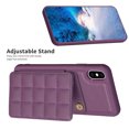 thumbnail image 6 of Dteck for Apple iPhone XS/X Card Holder Back Case with Pockets, Premium PU Leather ID Cash Credit Slots Magnetic Kickstand Flip Folio Slim Hard Protective Cover, darkpurple, 6 of 7