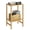 Natural Wood, variant on Joaxswe 3 Tiers Accent Table, Square Side Table with Storage Shelf, 100lb Capacity, Sturdy End Table for Apartment, Dorm, Home Office, Black