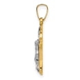 thumbnail image 5 of Auriga Fine Jewelry 14K Two-tone Gold Polished and Textured INRI Crucifix Cross Pendant for Women (L-22.75mm, W-11mm), 5 of 6