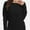 Black, variant on Women's Crew Neck Long Sleeve Bat Wing Dolman Top Premium Shirt