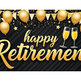 thumbnail image 4 of Golden Theme Happy Retirement Banner Decorative Design Champagne Glasses Retirement Party Balloon Decoration for Retirement Party Indoor Decoration Event Celebration, 4 of 7