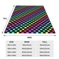 thumbnail image 3 of Honeii Rainbow Hearts Print Fleece Blanket - Throw Blanket for Bed, Sofa, Couch, Camping, and Travel , Microplush Ultra Soft Warm Blanket-80"x60", 3 of 7