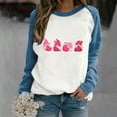 thumbnail image 1 of VBARHMQRT Zip up Hoodies Women's Valentine's Day Fun Print Raglan Sleeves Round Neck Hatless Casual Hoodie Top 11, 1 of 6