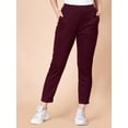 thumbnail image 3 of ENTELLUS | Bootcut Pant with side pockets in maroon colour, 3 of 4