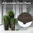 thumbnail image 4 of Sunnydaze Assorted Square Outdoor Brown Rattan Planter with Liner 3-Count, 4 of 14