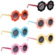 thumbnail image 1 of Sonducket 6 uds., gafas de sol de plástico con protección UV, materiales de PC para visión clara, gafas de sol redondas con flores para niños Lentes, 1 of 6