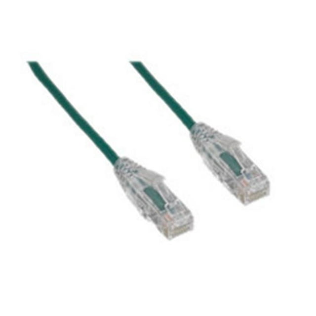 15 ft. Cat6A Slim Ethernet Patch Cable with Pure Copper & Snagless Molded Boot, Green