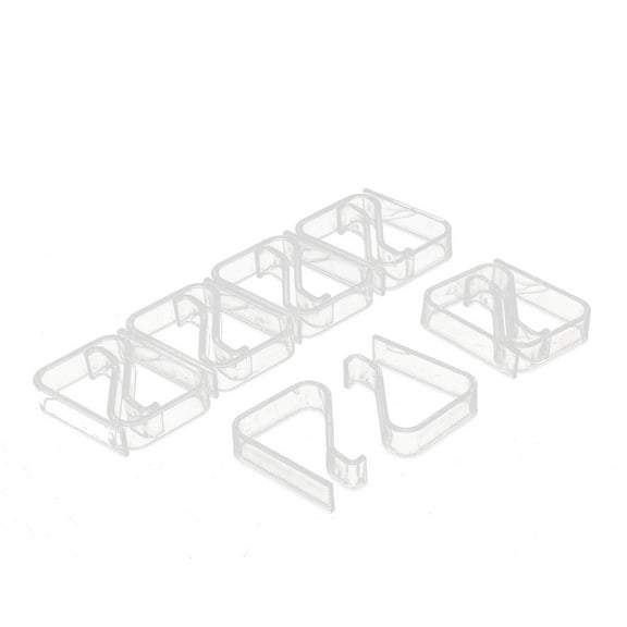 Unique Bargains Dinner Table Cloth Cover Plastic Clip Clamp Holder Clear 12pcs