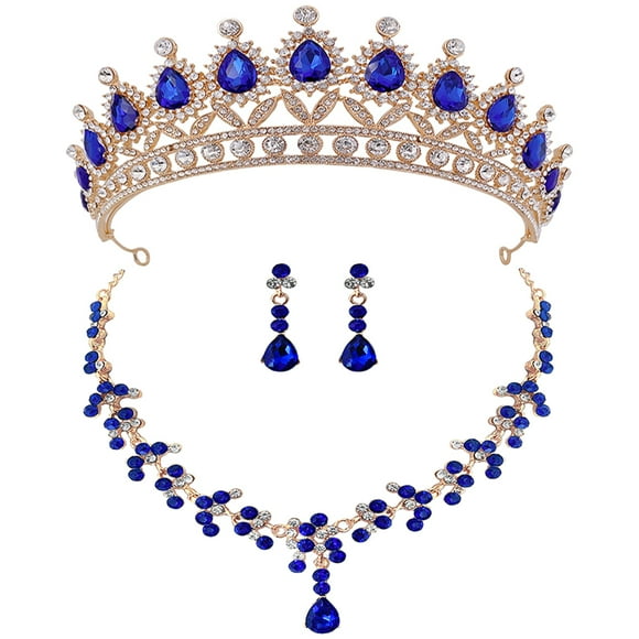 1 Joya de boda Rhinestones Joyas Cello de corona de cristal Pendientes Dangle Joyería de fiesta de bodas