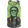 thumbnail image 2 of Halloween Frankenstein Raver Horror Movie Monster All Over Mens Tank Top Multi 2XL, 2 of 2