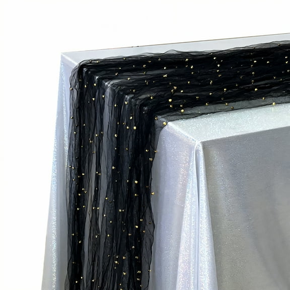 AUQ Summer Table Runner,Hardwearing Finish Kitchen Table Decor,One-Swipe Clean Farmhouse Table Runner,Black