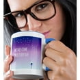 thumbnail image 2 of 3dRose, Wishes come true every day - inspirational motivational sayings - motivation - purple dandelion wish, 11oz Two-Tone Blue Mug, 2 of 7