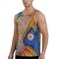 thumbnail image 2 of Honeii Colorful Dot Art Fish Pattern Men's Workout Tank Top Casual Sleeveless Gym Muscle Shirts Bodybuilding Tee-Medium, 2 of 7