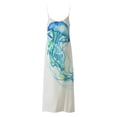 thumbnail image 5 of Lenago Robe Maxi Grande Taille pour Femmes, Robe d'Été Décontractée Sans Manches, Robe Ample à Bretelles Rondes, Robe de Plage, Robes Maxi Bohèmes, Robes d'Été de Plage en Liquidation, 5 of 5