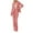 Pink, variant on 2 Piece Sets for Women V-Neck Turndown Collar Solid Color Long Sleeve Cardigan Jacket Long Pant Women 2 Piece Lapel Double Breasted Business Jacket Zipper Pants Sets