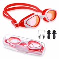 thumbnail image 1 of fastboy Lunettes de Natation Imperméables Plongée en Apnée Plongée Natation Apprendre Professionnel Adultes Entraînement Anti-Buée Lunettes de Soleil Femmes Hommes Rouge, 1 of 6