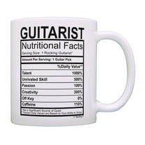 ThisWear Music Lovers Gifts Guitarist Nutritional Facts Mug Guitar Mug Music Themed Gift Music Related Gifts Rock Gifts for Men Coffee Mug