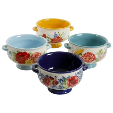 The Pioneer Woman Floral Medley 20-Ounce Soup Bowls, 4-Pack