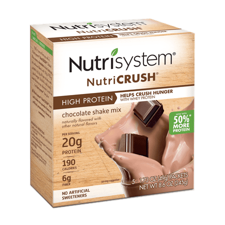 - Nutrisystem NutriCrush Chocolate Shake Powder, 1.73 Oz, 5CT