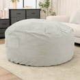 thumbnail image 6 of CONCETTA 4ft Sofa Bean Bag Chair , Oversized Beanbag for Adults with Soft Removable Cover, Gray, 6 of 7
