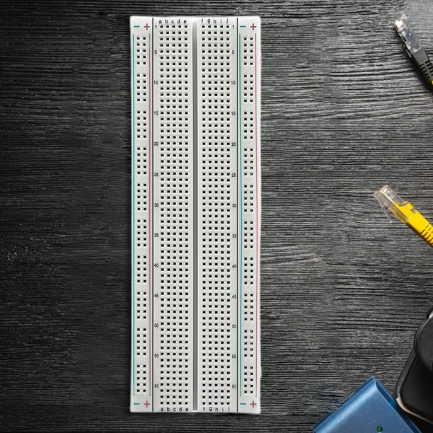 Breadboard 830 Point Cavity Boards MB-102 para montaje y puesta en marcha de circuitos