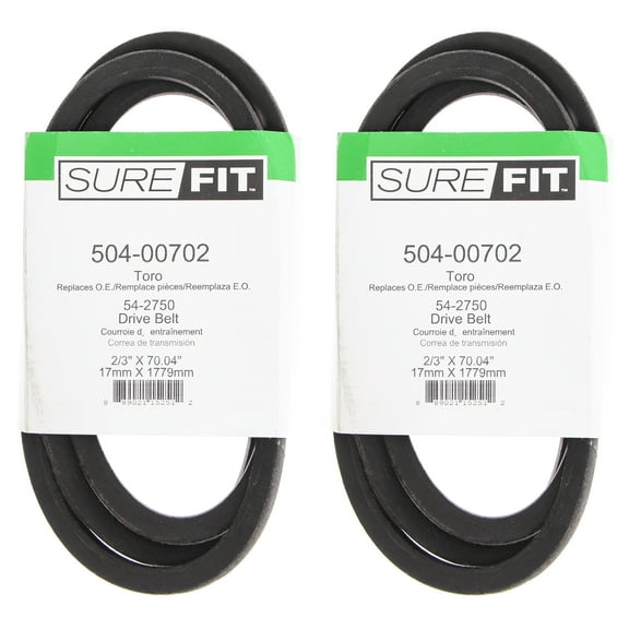 SureFit Drive Belt Toro 54-2750 36" 44" Decks Mid-Size ProLine Gear Mowers 2PK