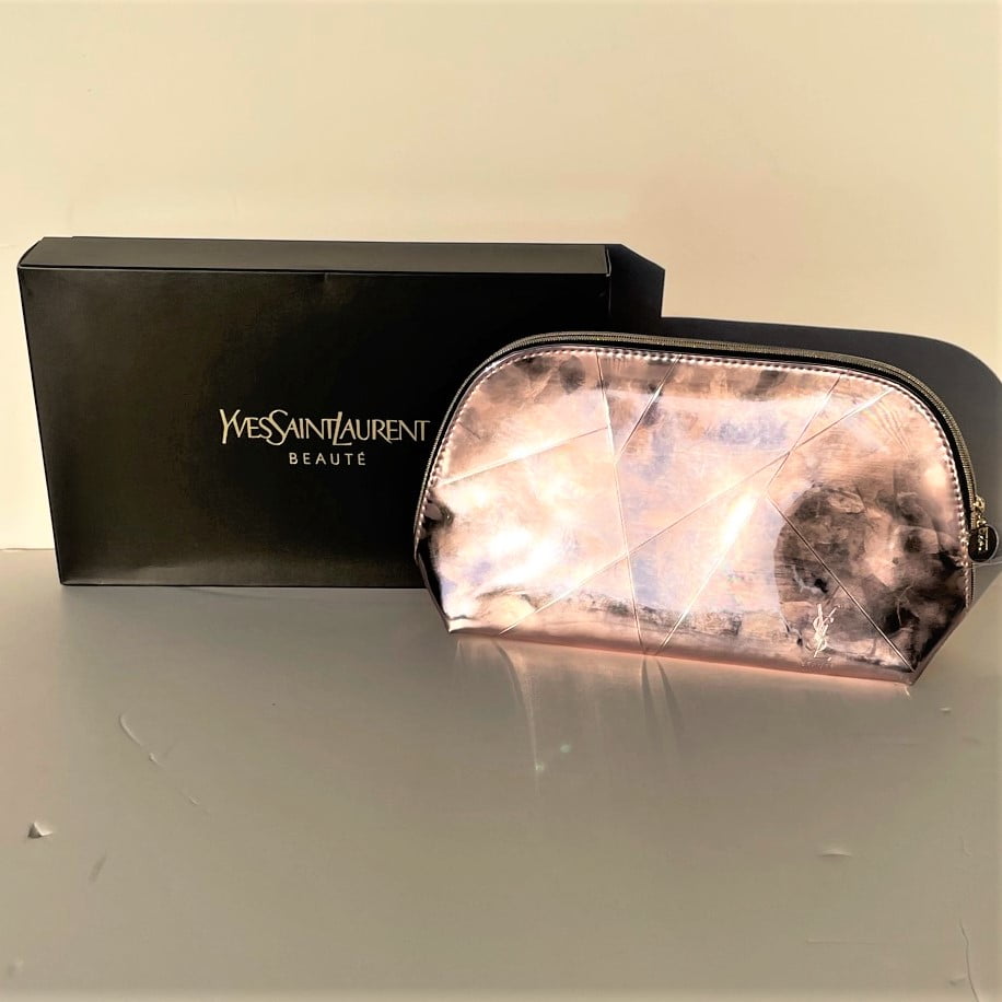 Uskyldig Lav vej Memo 2 Pack Yves Saint Laurent Cosmetic Bag Metallic Pink *New in Box* -  Walmart.com