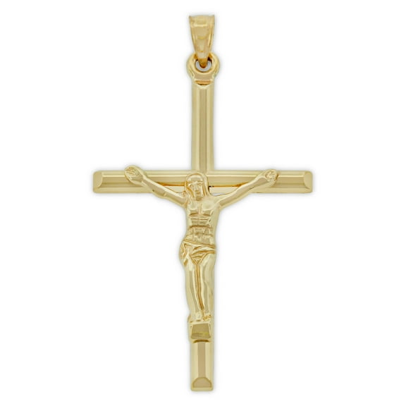 Charm America - Gold Crucifix Cross Charm - 14 Karat Solid Gold