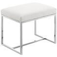 thumbnail image 2 of Meridian Furniture Monroe Chrome Ottoman / Stool, 2 of 8