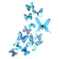 thumbnail image 1 of 12 piezas 3D diseño de mariposa pegatinas de pared calcomanías extraíbles DIY dormitorio Azul, 1 of 8
