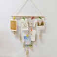 thumbnail image 2 of POINTERTECK Macrame Hanging Photo Display Rack Wall Decor Hanging Bohemian Home Bedroom Decor Picture Frames Collage Board With 10 Clips, 2 of 5