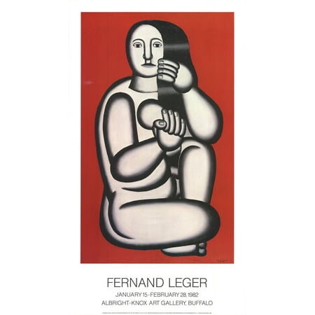 Image of FERNAND LEGER Nude on a Red Background 1982