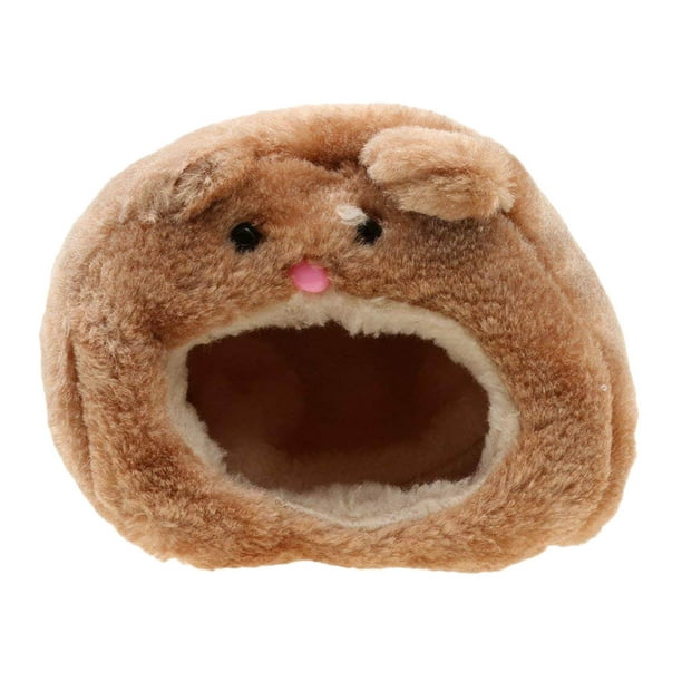 Casita para animales pequeños, cama colgante para hámsters, casita con peluche, cálida para el invierno, cama de cerdo erizo, jaula para hámsters