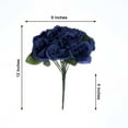 thumbnail image 3 of Efavormart 14 Navy Blue Velvet Roses Artificial Flower Bouquet for DIY, Floral Arrangment, Home, Party, Garden, Table Centerpieces Decorations, 3 of 6