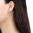 thumbnail image 2 of High polished (no plating) Stainless Steel Earrings with AAA Grade CZ in Clear for Women Clear Stone Color Style DA201, 2 of 2