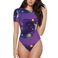thumbnail image 2 of Picia Astronaut Womens One Piece Swimsuits Modest Tummy Control Bathing Suits Lace Up Slimming Swim Suit-Medium, 2 of 9