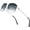 50248 Gray, variant on Rimless Rectangle Oversize Square Sunglasses for Men with Nylon Lens (50248 Gold Frame Blue Lens)