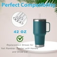 thumbnail image 5 of Straws for Yeti Cup 42OZ, Replacement Straw for Yeti Rambler 42 OZ Tumbler Accessories, Reusable, Hard Plastic,Tritan, Food Safe, BPA Free,Clear,6 Pack, 5 of 8