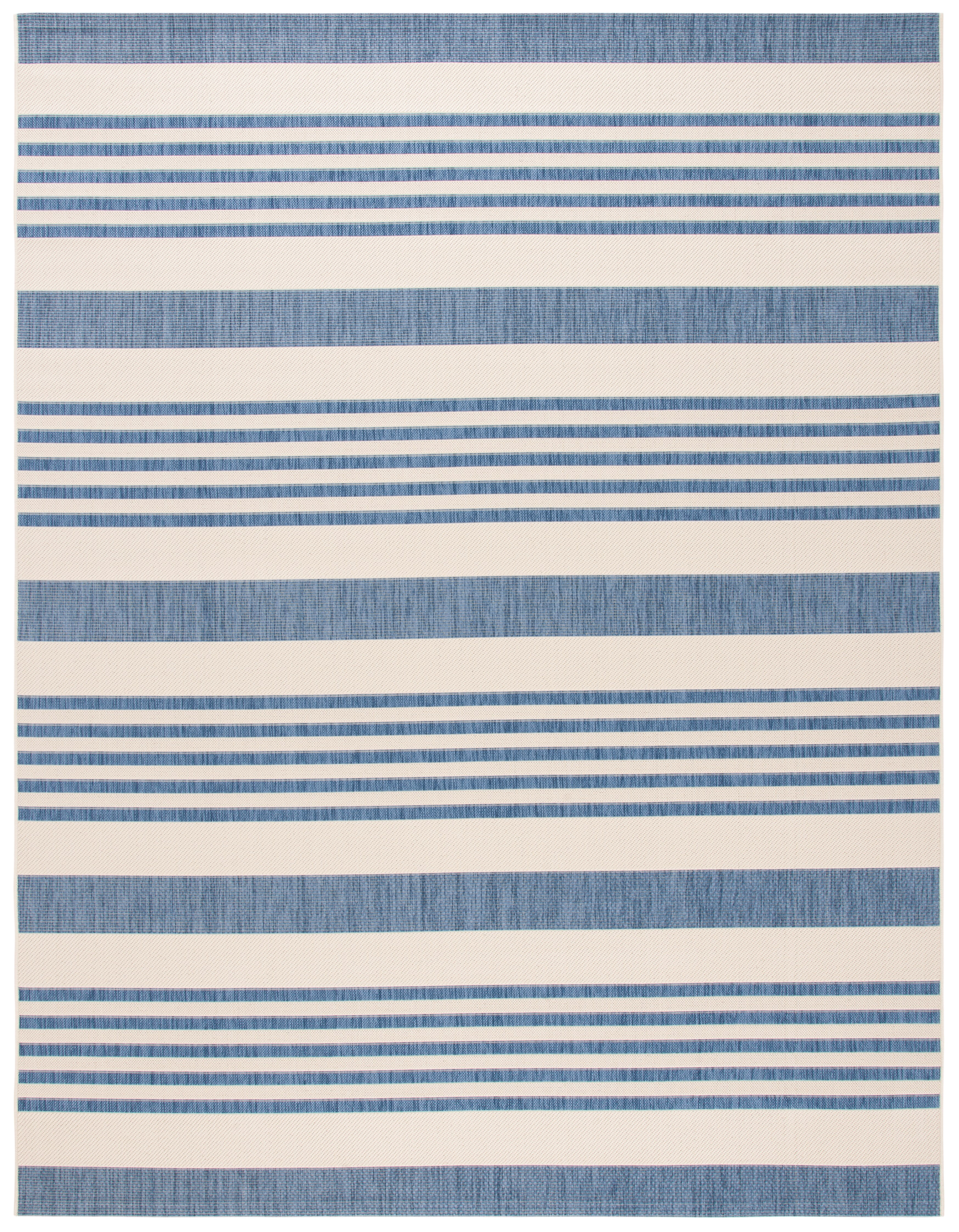 Safavieh Courtyard Caroline Striped Indoor/Outdoor Area Rug, Beige/Blue, 10' x 14'