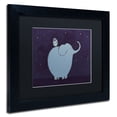 thumbnail image 3 of Carla Martell 'Owl and Elephant' Black Matted Framed Art, 3 of 5