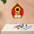 thumbnail image 4 of Kit de pintura para casa de pájaros DIY: construcción de casa de pájaros, pinturas, pinceles, manualidades de madera D, 4 of 9