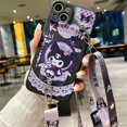 thumbnail image 3 of Sanrio Kuromi Cute Phone Cases For iPhone 15 14 13 12 11 Pro Max Mini XR XS MAX 8 X 7 SE Plus Anti-drop Soft Silicone Cover, 3 of 5