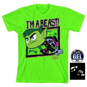 Beast Boy Youth Teen Titans Go I'm A Beast Boy's Puff Base Ink Shirt