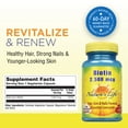 thumbnail image 2 of Nature's Life Biotin 2500mcg | Healthy Hair, Skin, Nail & Metabolism Support | Non-GMO | 100 Vegetable Capsules, 2 of 6