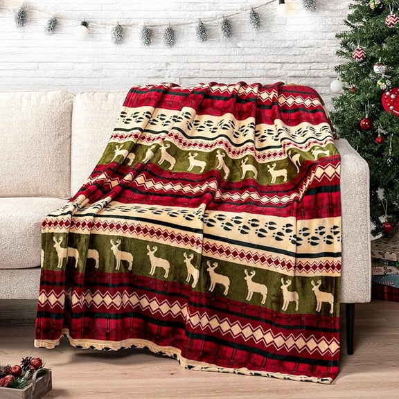 PAVILIA Christmas Throw Blanket | Navy Snowflake Christmas Fleece Blanket | Soft, Plush, Warm Winter Cabin Throw, 50x60 (Navy/White Snowflake)