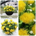 thumbnail image 5 of 4 Pack Artificial Flower, Plastic Dandelion Flowers Shrubs Bushes Fake Grass Wedding Indoor Outdoor Home Garden Wedding Arrangements Party Decoration, Yellow, 5 of 8